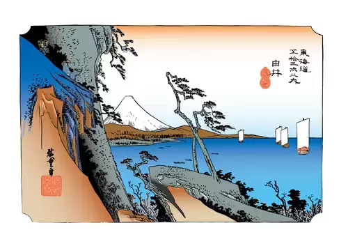 Japanese Ukiyo-e Illustration Material