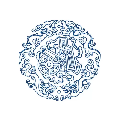 Blue And White Porcelain Pattern Illustration Material