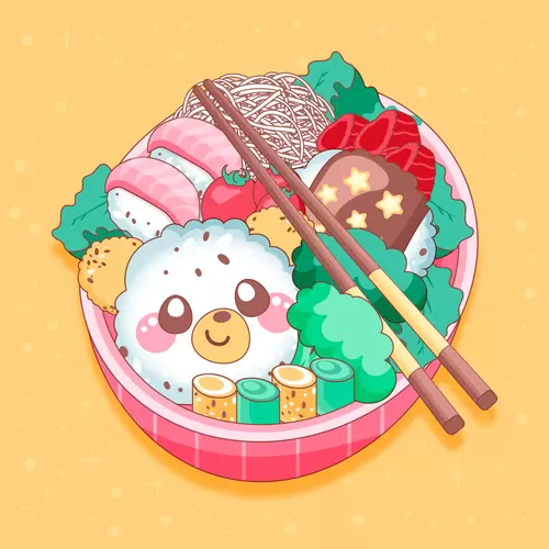 Japanese food Illustration Material