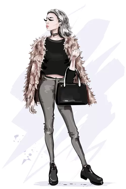 Fashion Women Illustration Material