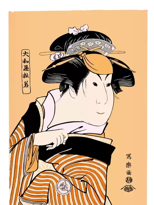 Japanese Ukiyo-e Illustration Material