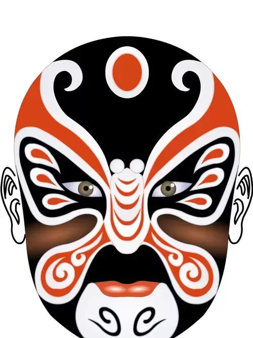 Peking Opera Masks Illustration Material