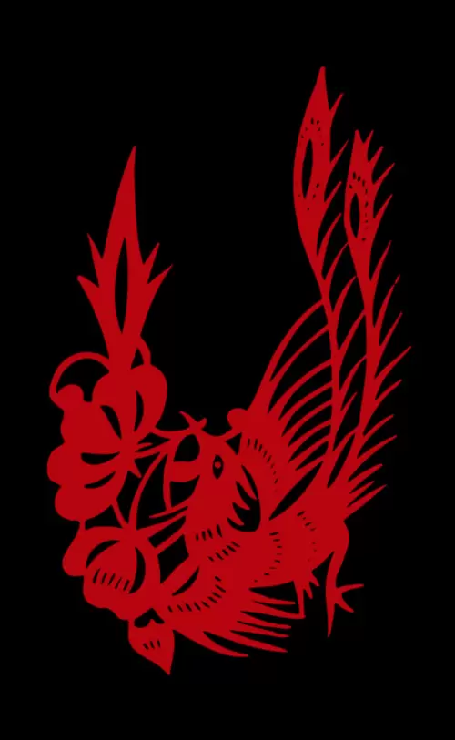 Dragon and Phoenix Pattern Illustration Material