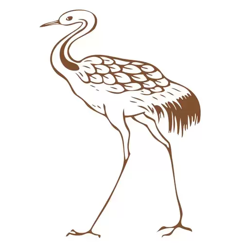 Ancient Auspicious Animals Pattern,Crane Illustration Material