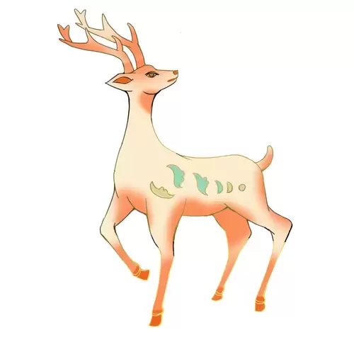 Deer Illustration Material