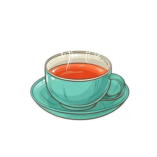 Tea Set Icon Illustration Material