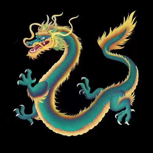 Legendary Animal,Azure Dragon Illustration Material