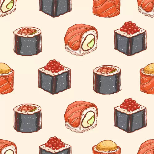 Japanese food Illustration Material