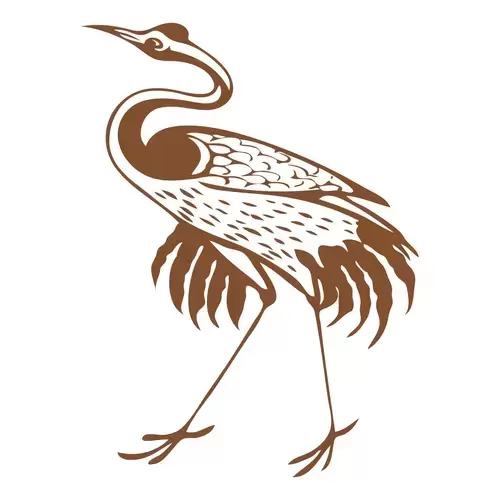 Ancient Auspicious Animals Pattern,Crane Illustration Material