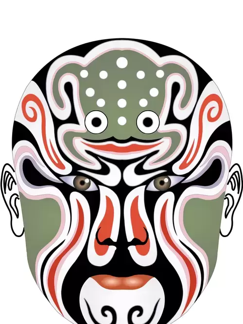 Peking Opera Masks Illustration Material