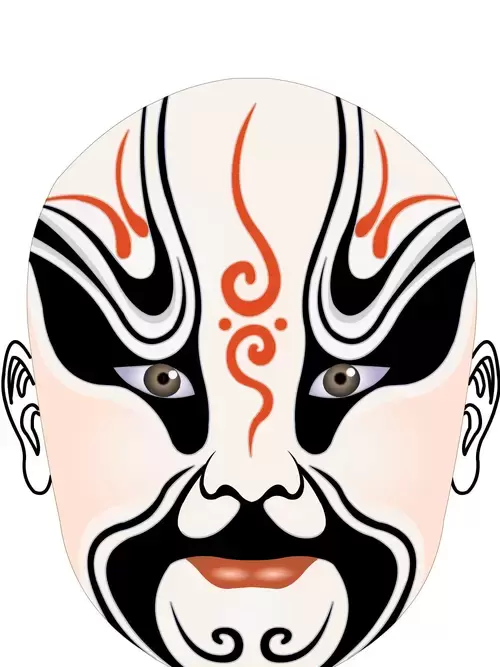 Peking Opera Masks Illustration Material