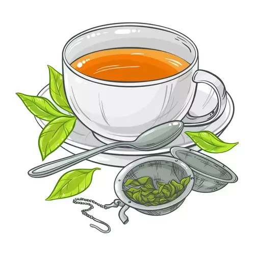 Tea Set Icon Illustration Material