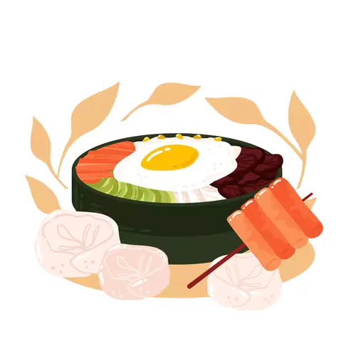 Local cuisine Illustration Material