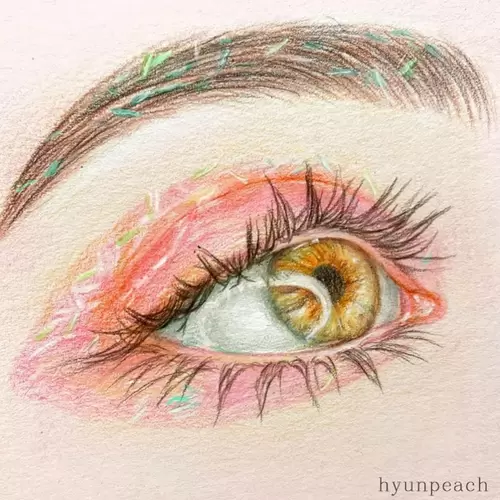 Beautiful Girl,Left eye Illustration Material