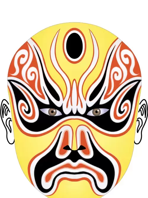 Peking Opera Masks Illustration Material