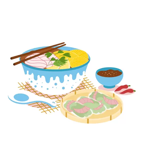 Local cuisine Illustration Material