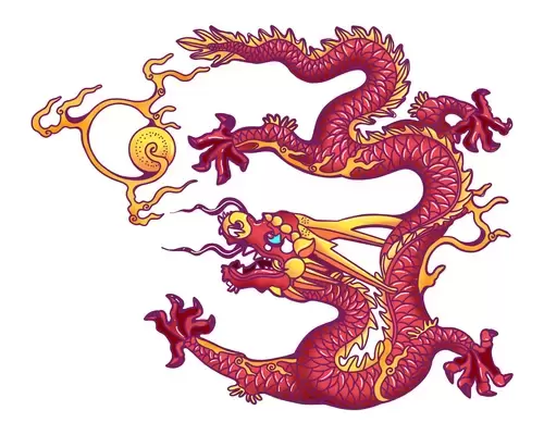 Chinese Dragon Illustration Material