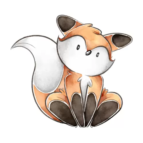 Little Fox Illustration Material