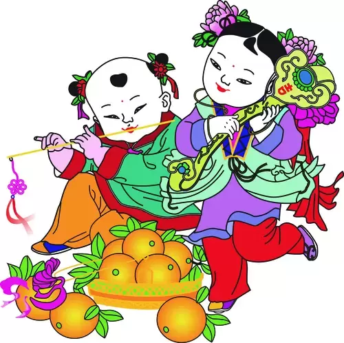 Lucky Doll,Chinese New Year Illustration Material