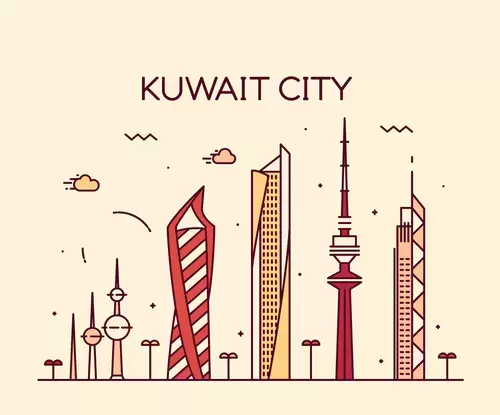 Global City,Kuwait City Illustration Material