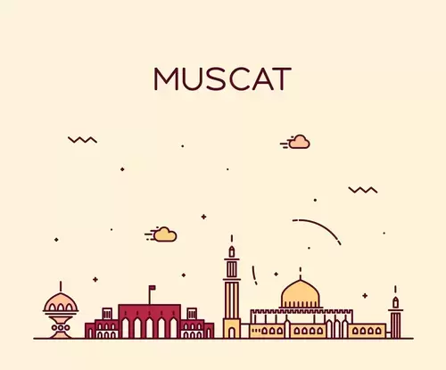Global City,Muscat Illustration Material