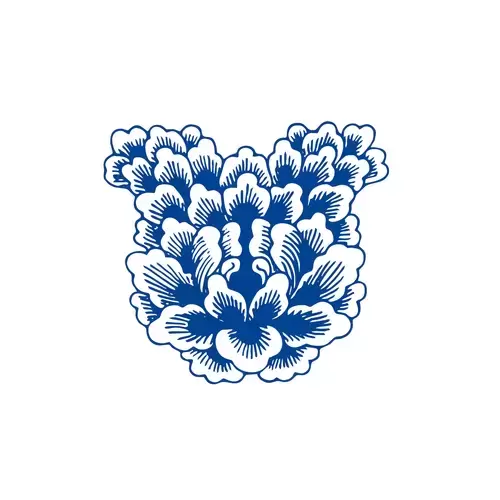 Blue And White Porcelain Pattern Illustration Material