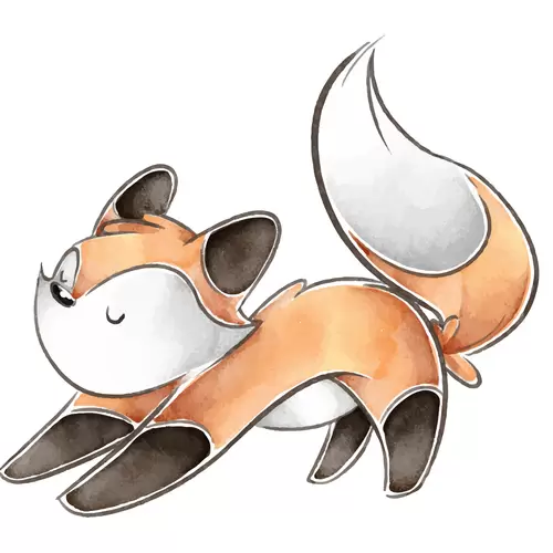 Little Fox Illustration Material