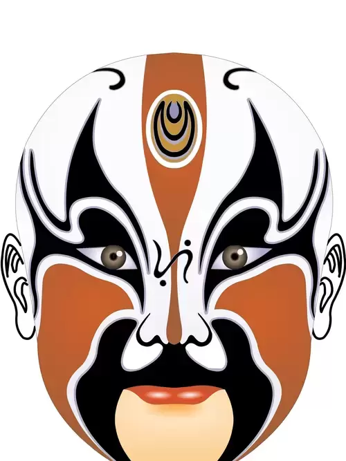 Peking Opera Masks Illustration Material