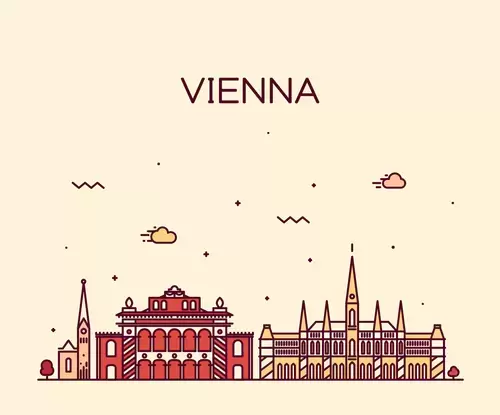 Global City,Vienna Illustration Material