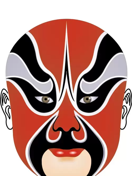 Peking Opera Masks Illustration Material