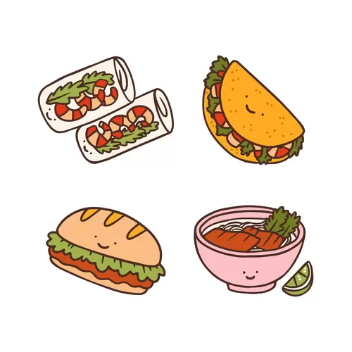 Local cuisine Illustration Material