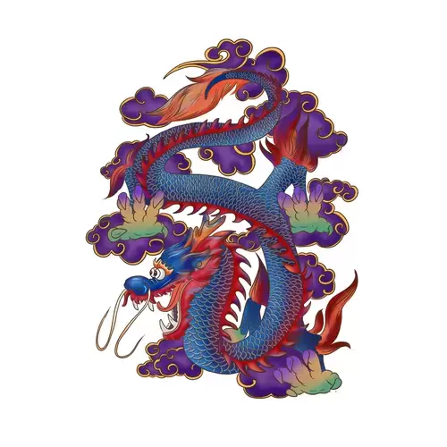 Legendary Animal,Azure Dragon Illustration Material
