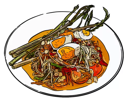 Thai food Illustration Material