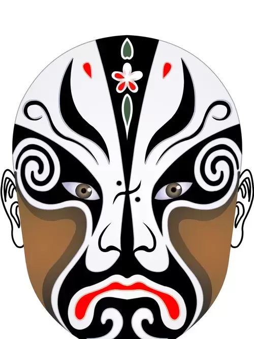 Peking Opera Masks Illustration Material