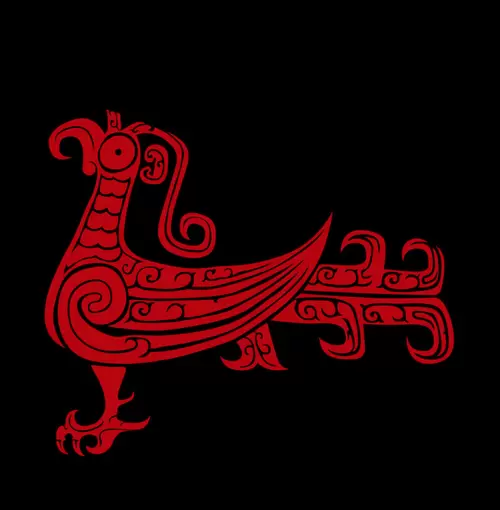 Dragon and Phoenix Pattern Illustration Material