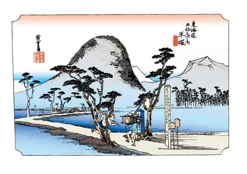 Japanese Ukiyo-e Illustration Material