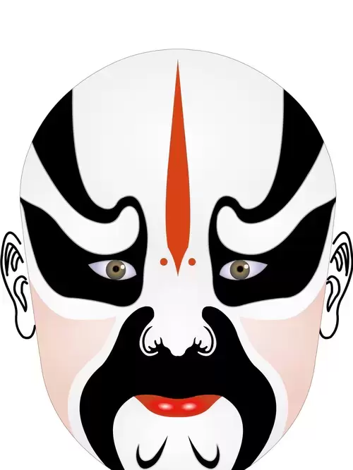 Peking Opera Masks Illustration Material