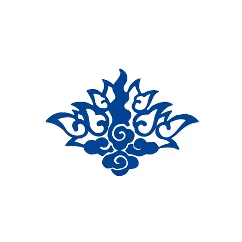 Blue And White Porcelain Pattern Illustration Material