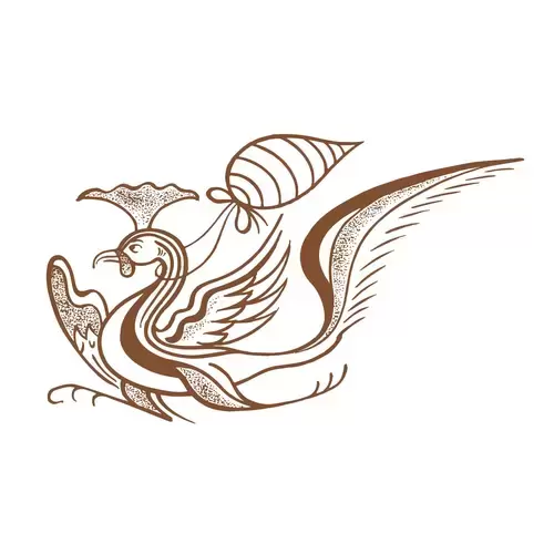 Ancient Auspicious Animals Pattern,Phoenix Illustration Material