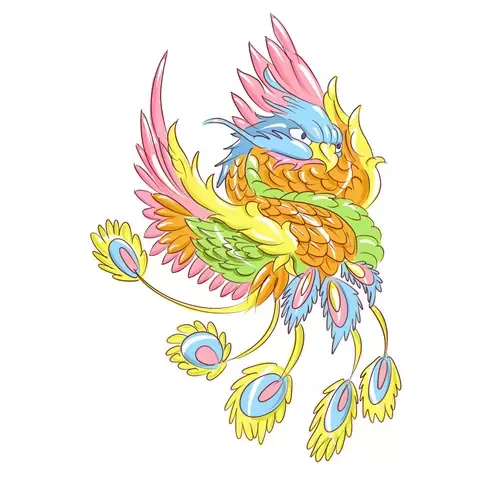 Chinese Phoenix Illustration Material