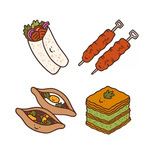 Local cuisine Illustration Material