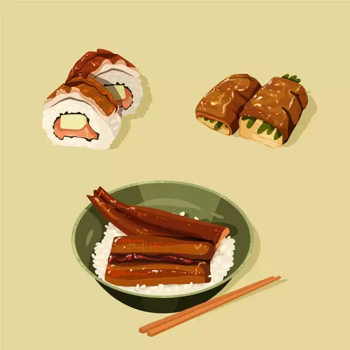 Japanese food Illustration Material