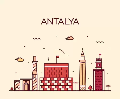 Global City,Antalya Illustration Material