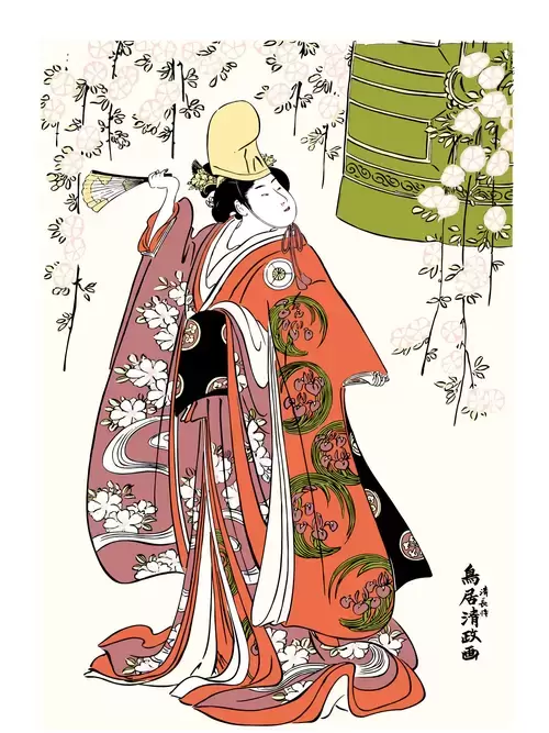 Japanese Ukiyo-e Illustration Material