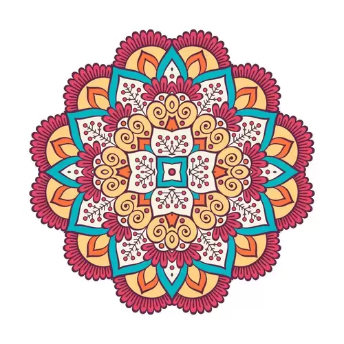 Ethnic Dress Pattern Illustration Material