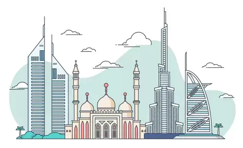 Global City Illustration Material