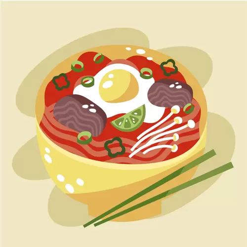 Local cuisine,Sundubu jjigae Illustration Material