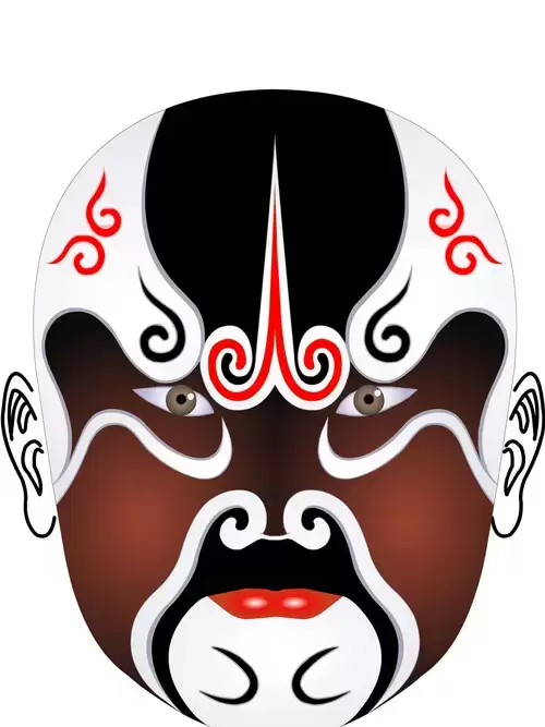 Peking Opera Masks Illustration Material