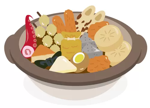 Oden,Japanese cuisine Illustration Material