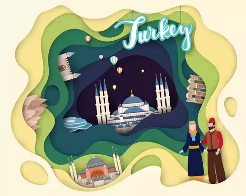 Country,Turkey Illustration Material